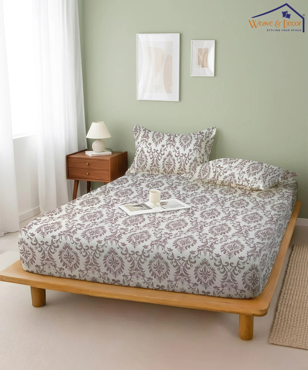 Dreamy Haze King Size Bedsheet With 2 Pillow Cover
