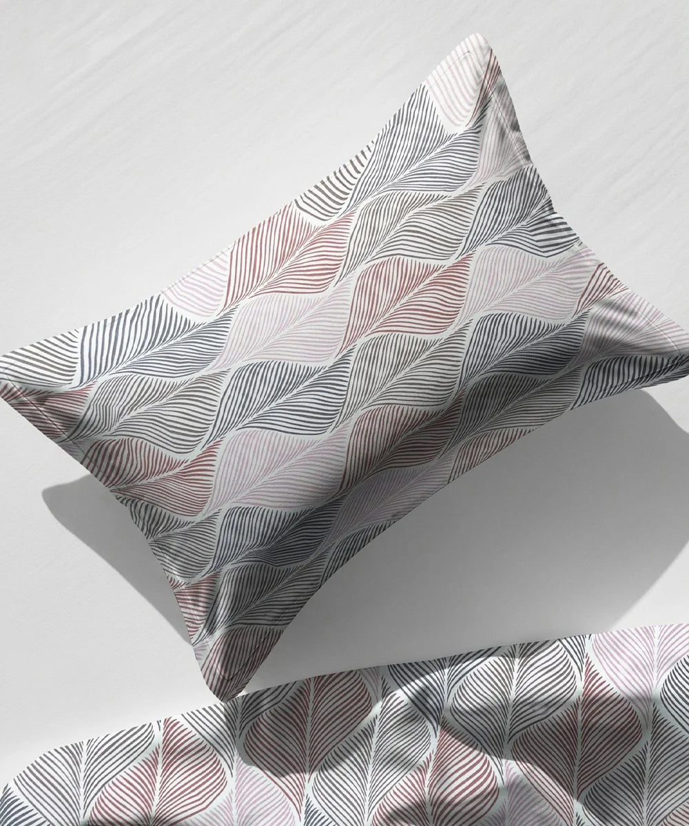 Zen Feathers Super King Fitted Bedsheet With 2 Pillow Covers