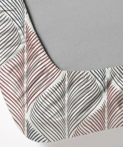 Zen Feathers Super King Fitted Bedsheet With 2 Pillow Covers