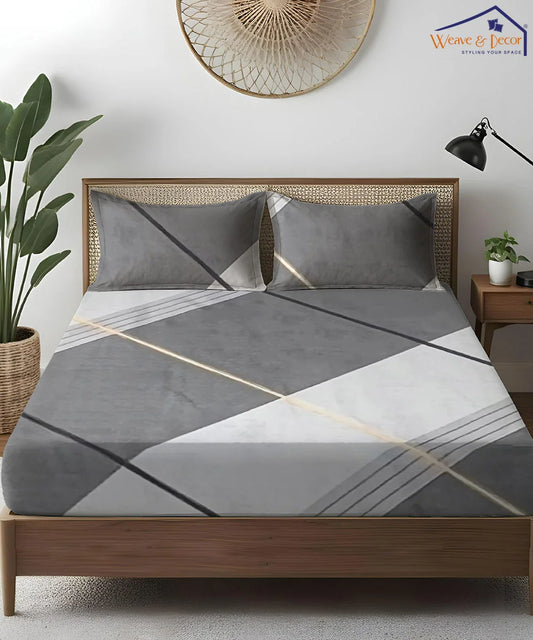 Modern Tempo King Size Bedsheet With 2 Pillow Cover