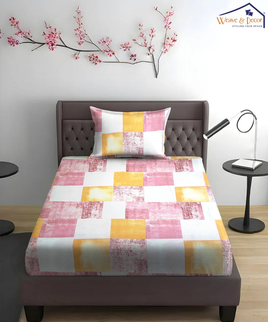 Blush Reverie King Size Bedsheet With 2 Pillow Cover