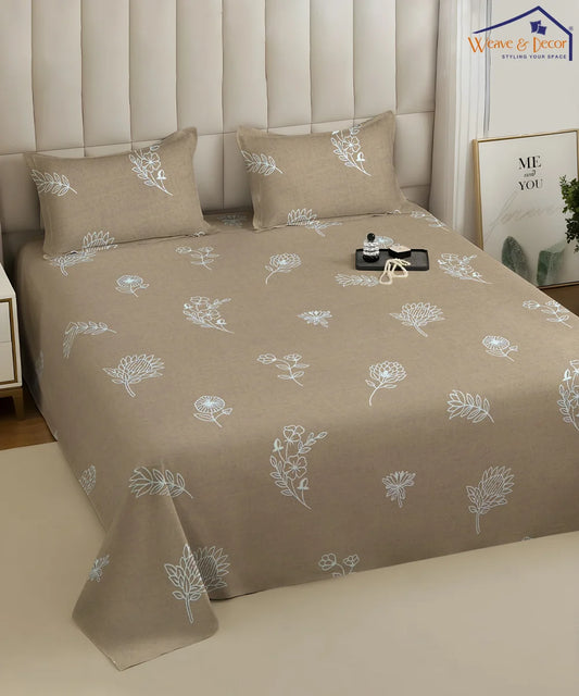 Earthen Elegance Bedsheet With Pillow Covers