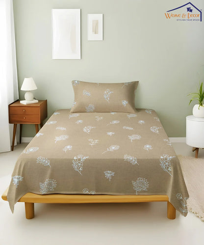 Earthen Elegance Bedsheet With Pillow Covers