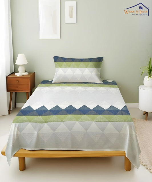 Shades of Multicolour Bedsheet With Pillow Covers
