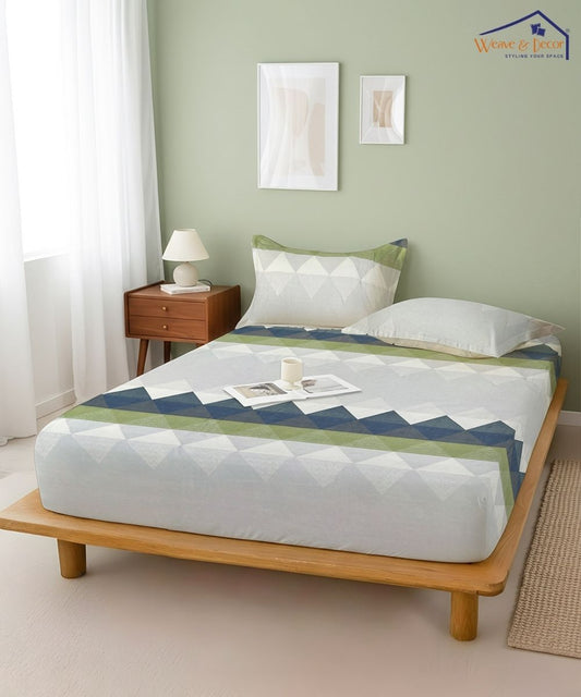 Shades of Multicolour Bedsheet With Pillow Covers