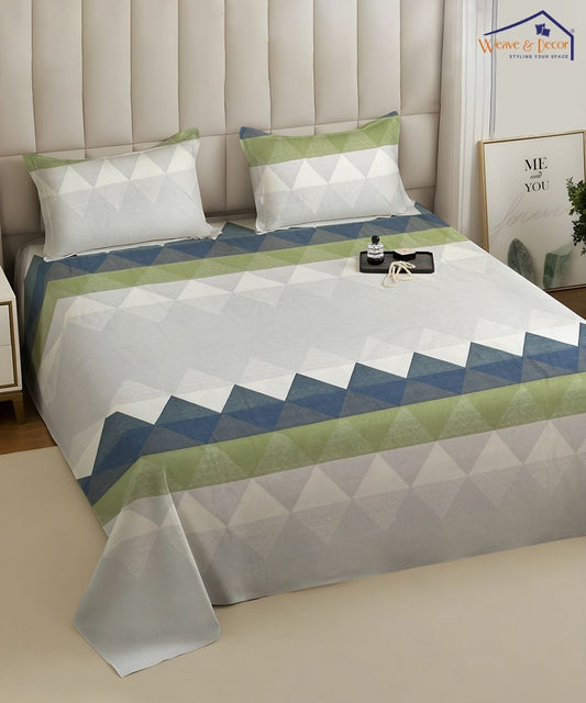 Shades of Multicolour Bedsheet With Pillow Covers