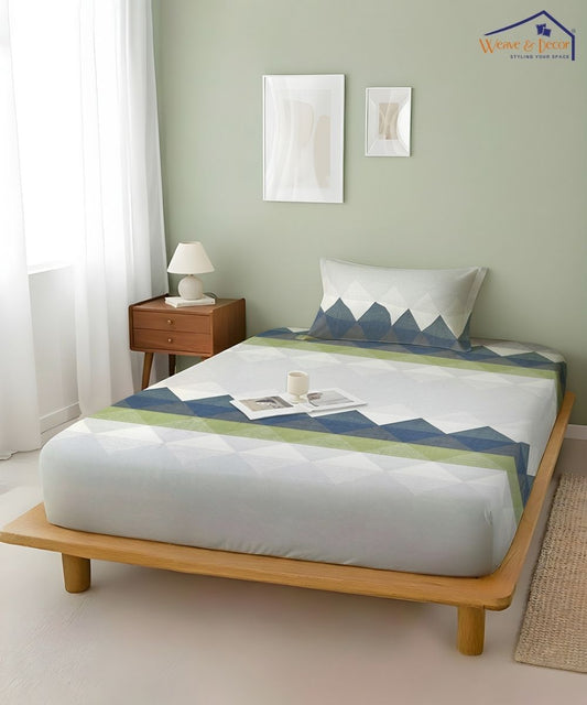 Shades of Multicolour Bedsheet With Pillow Covers