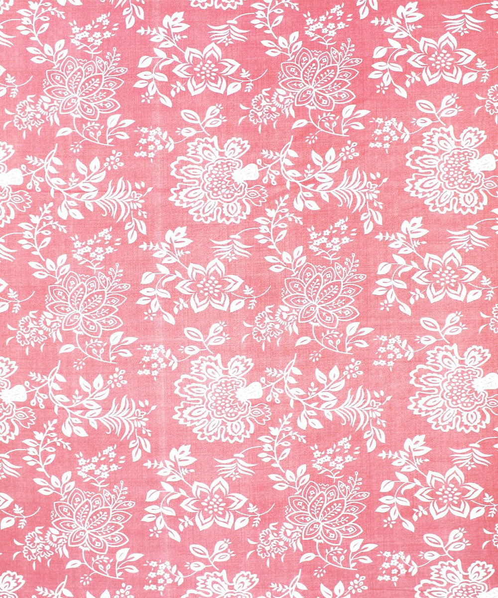 Pink floral king size bedsheet 
