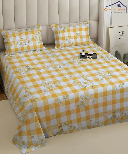 Sunshine DaisyBedsheet With Pillow Covers