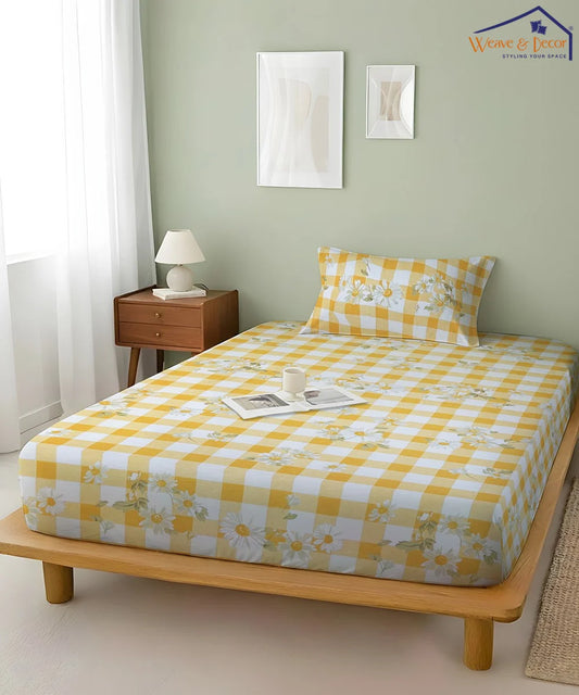 Sunshine DaisyBedsheet With Pillow Covers