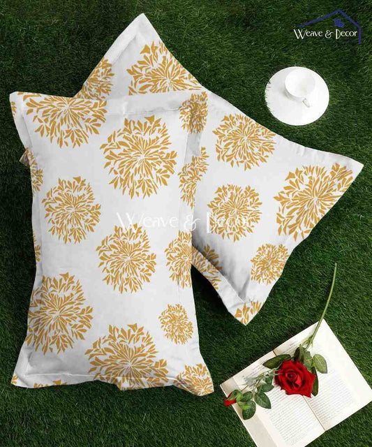 Golden Magic Floral Pillow Cover Set of 2