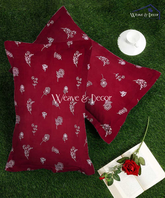 Ruby Floral   Pillow Cover Set of 2