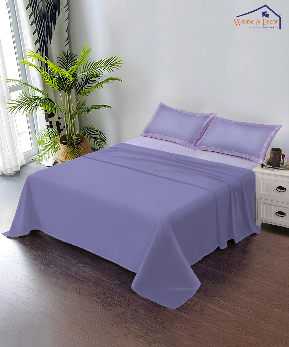 Lanvender  Silky Soft Satin Comforter Set with Bedsheet & Pillow Covers