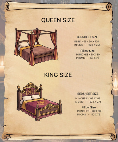 Harry Potter Hogwarts Crest Bedsheet with 2 Pillow Covers