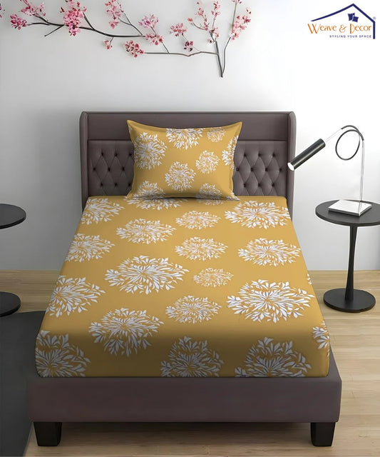 YELLOW FLORAL DOUBLE BEDSHEET 8