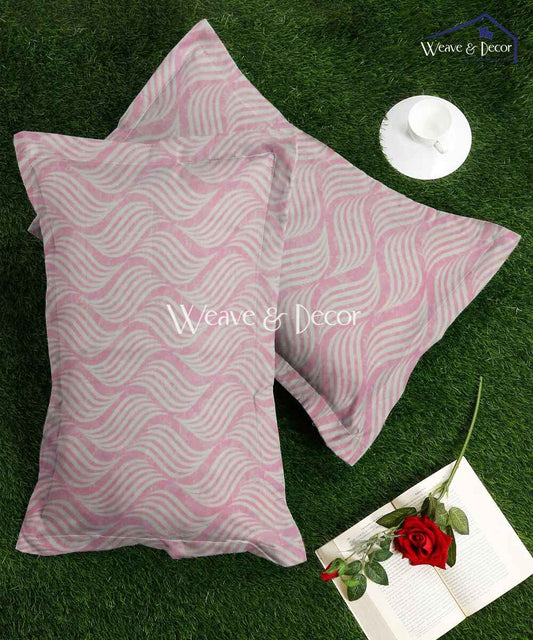 Wavy Pink Pillow Cover Set of 2