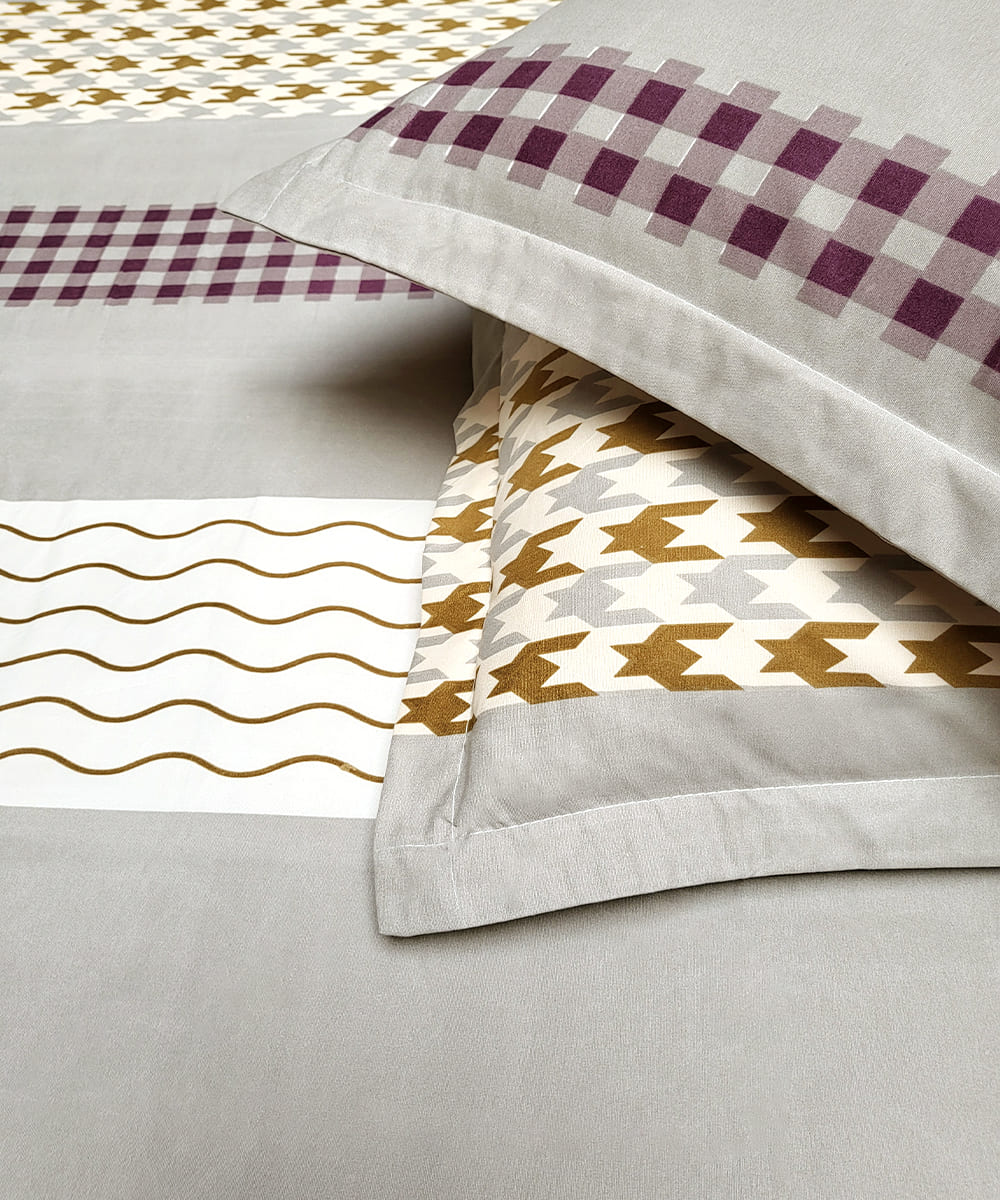 geometric double bedsheet