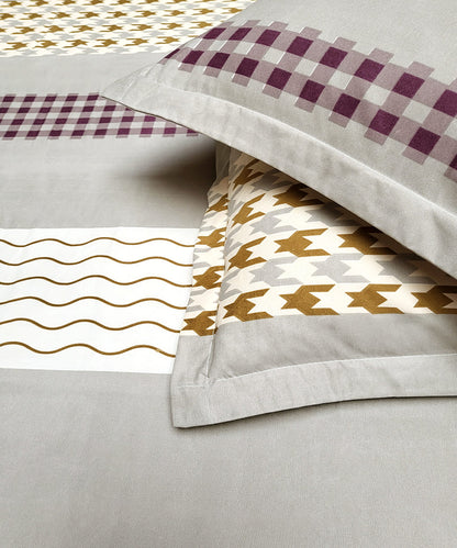 geometric double bedsheet