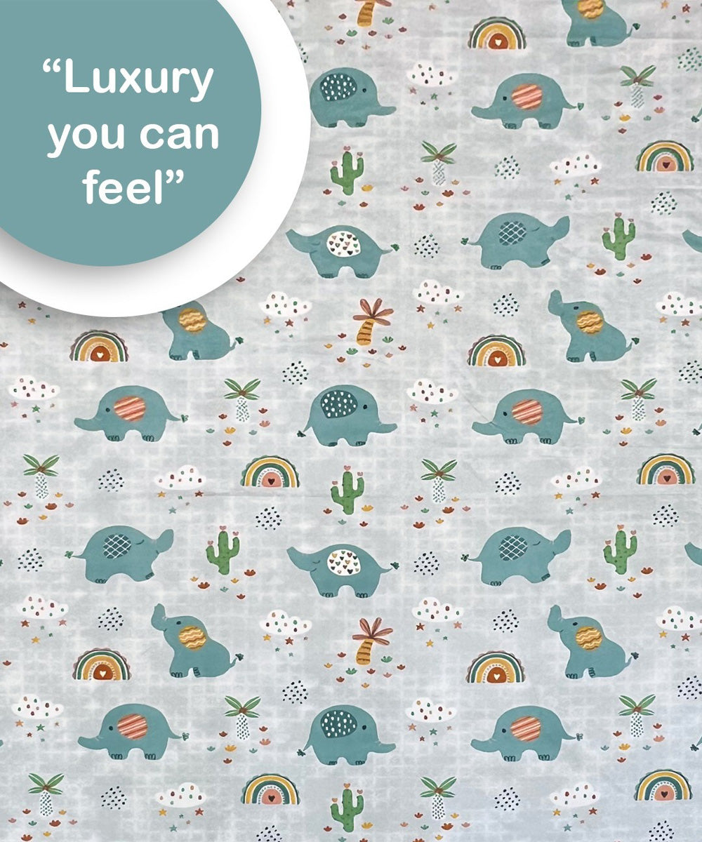 elephant theme kids bedsheet 