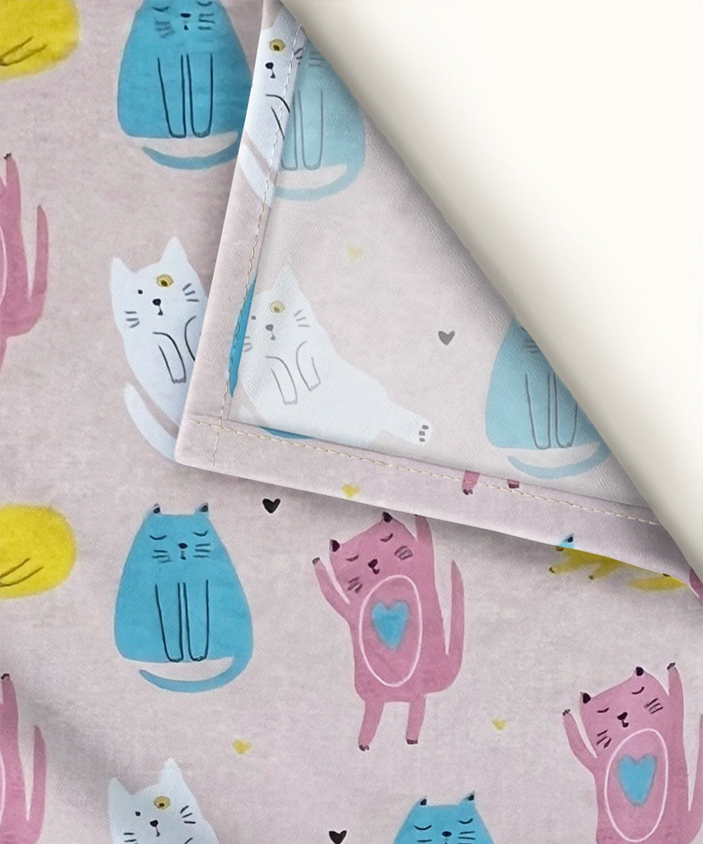 cat theme kids bedsheet 