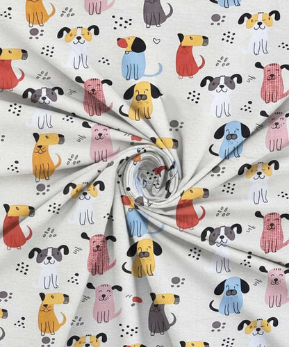 Puppy Pop Kids Flat Bedsheet With Pillow Covers