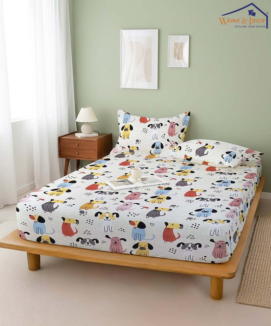 kids  dog theme bedsheet 