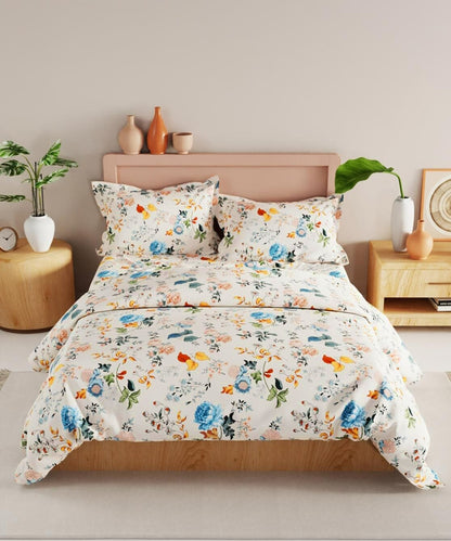 Ivory Floral Symphony  350GSM All Weather Comforter