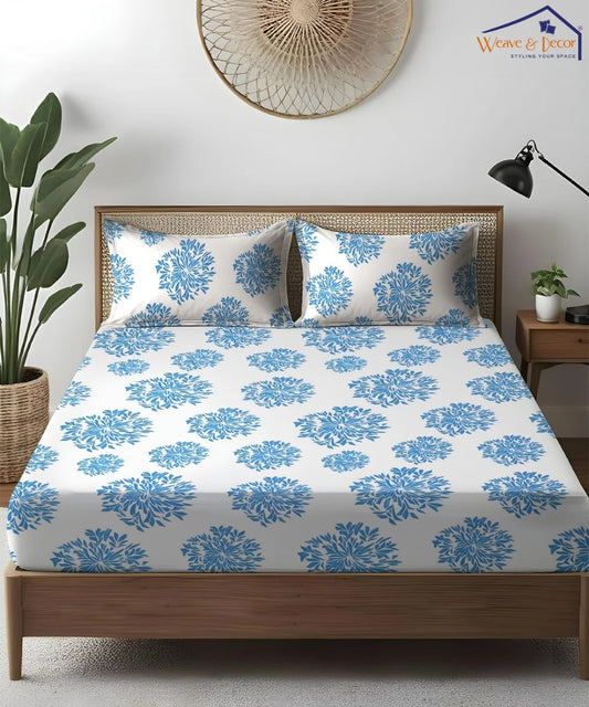 Blue Floral Bedsheet 1  