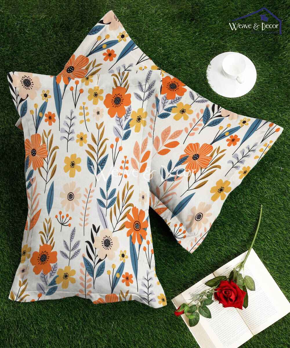 floral pillow cover