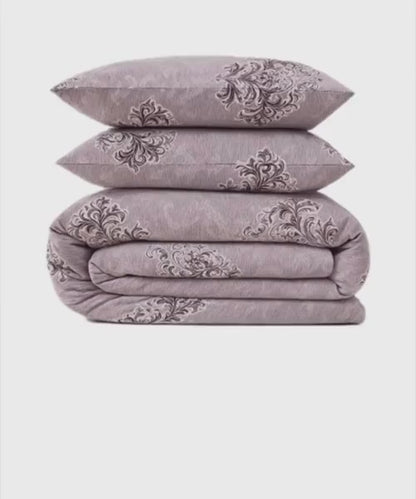 Baroque Blossom King Size Bedsheet With 2 Pillow Cover