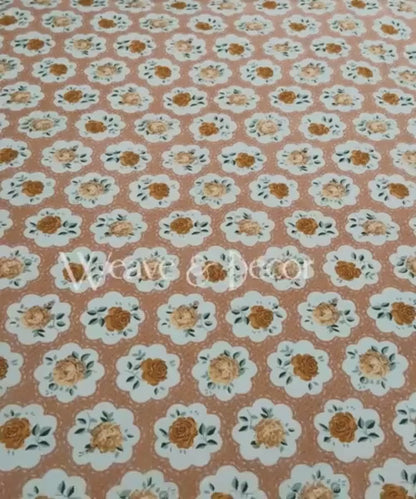 Peach Puff Flat Bedsheet With Pillow Covers