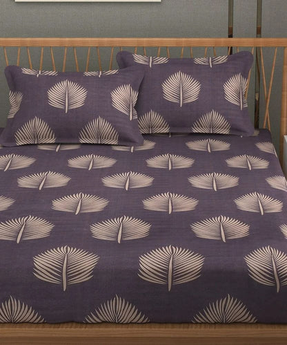 Twilight leaves Fitted Bedsheet With Pillow Cover