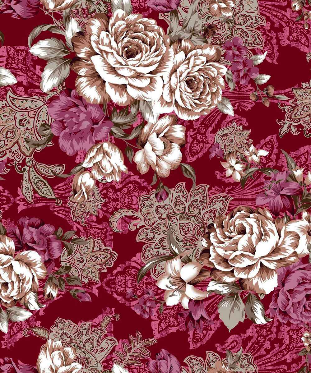 red floral king bedsheet 