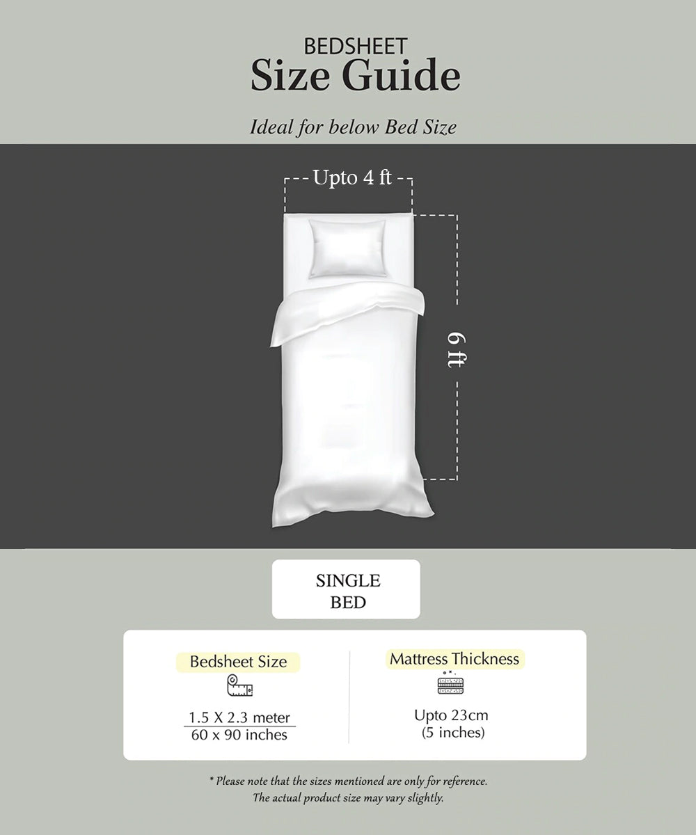 Serene Spring  Single Bedsheet With 1 Pillow Cover