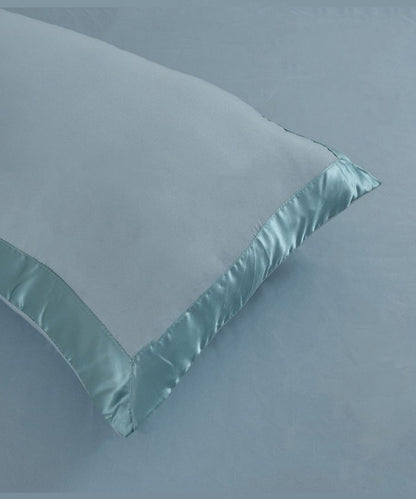 Powder Blue  Silky Soft Satin Comforter Set with Bedsheet & Pillow Covers