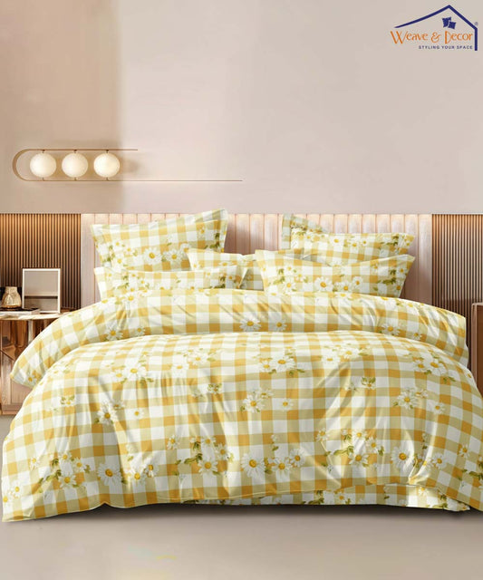 Sunshine Daisy Flat Bedsheet With Pillow Covers