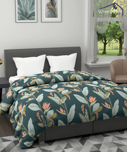 Green Floral 350GSM All Weather Comforter