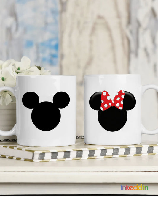 Cute Micky & Minnie Mug Set of 2