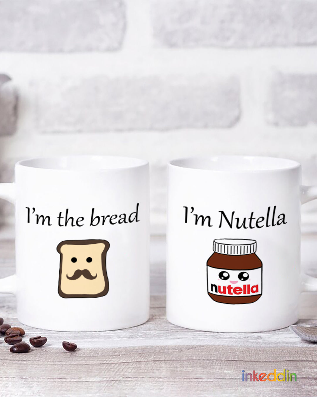 Bread & Nutella Coffee Mug Set of 2