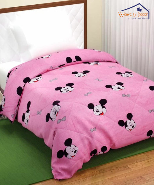 Cute Kids Pink 350GSM Single Bed Comforter