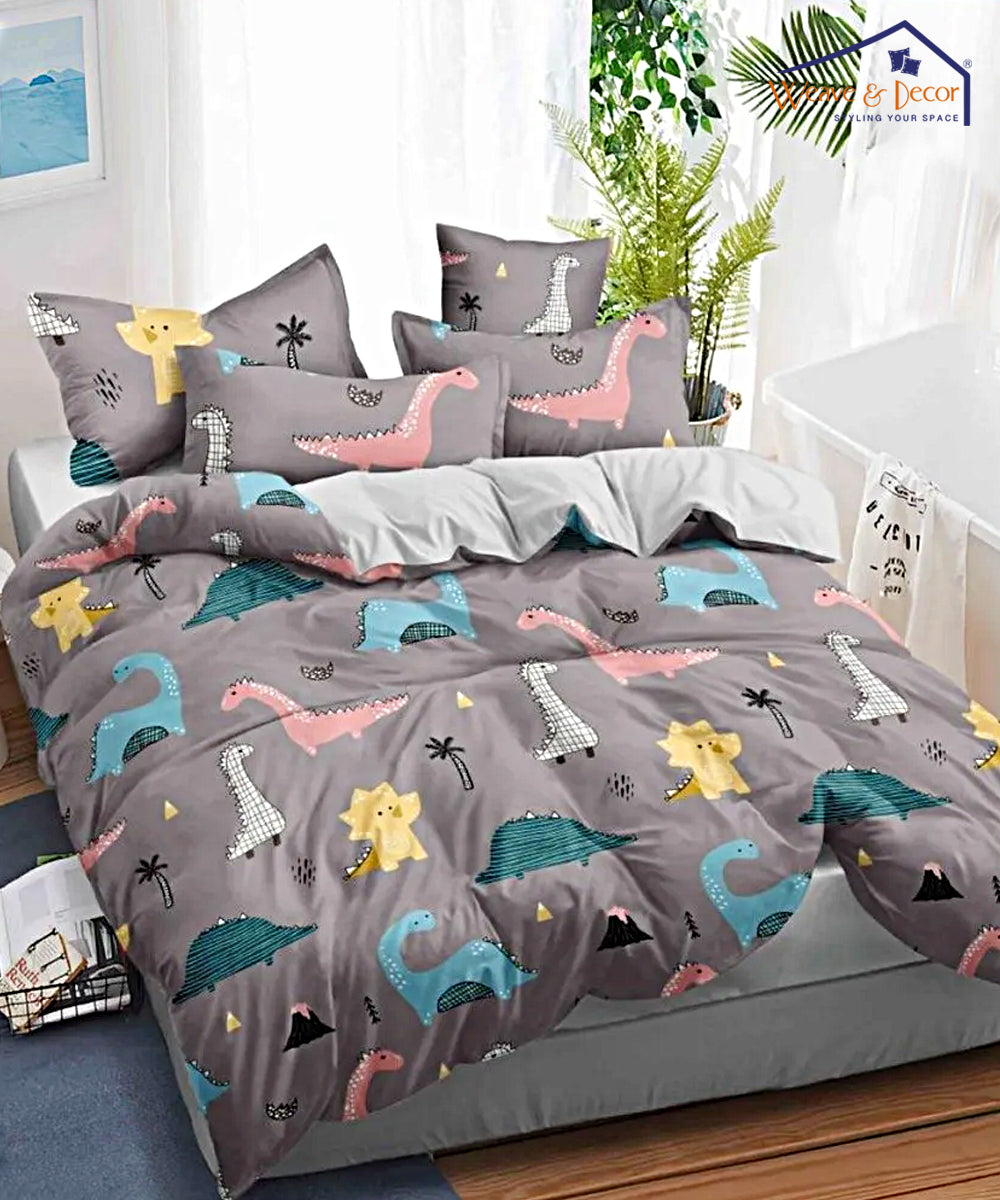 Cute Dinosaur 350GSM Double Bed Comforter