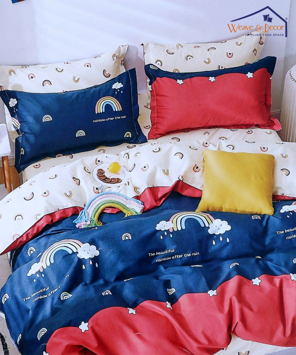 Rainbow Kids Comforter Set with Bedsheet