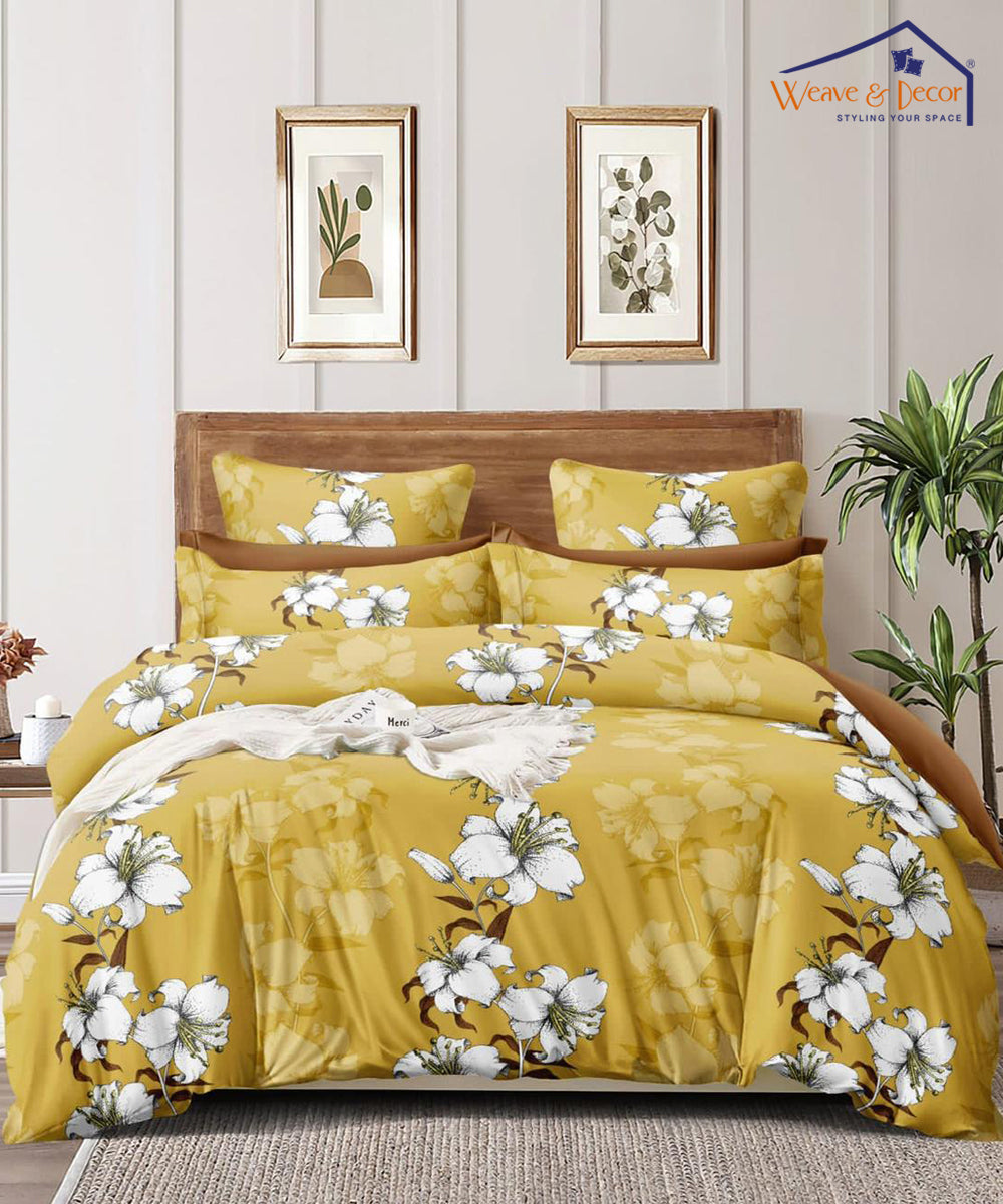 Mustard Floral 350GSM All Weather Comforter