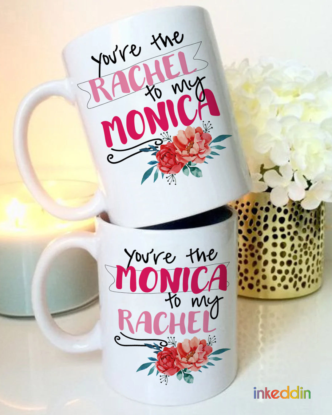 FRIENDS Monica & Rachel Coffee Mugs Set of 2