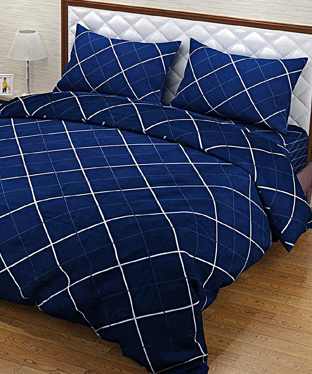 Blue Checks 350GSM All Weather Comforter