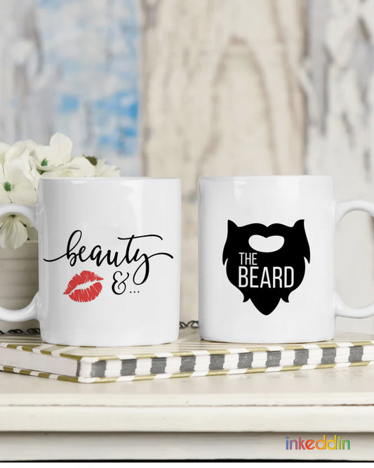 Beauty & The Beard Mugs Set of 2