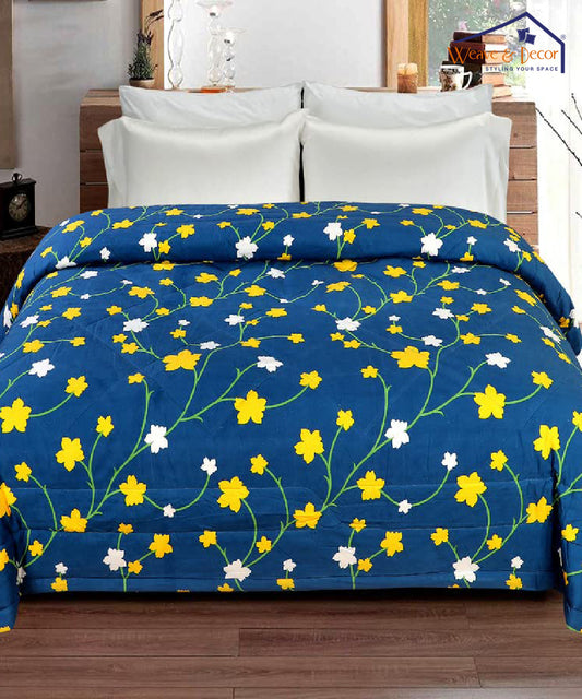 Blue Floral 350GSM All Weather Comforter