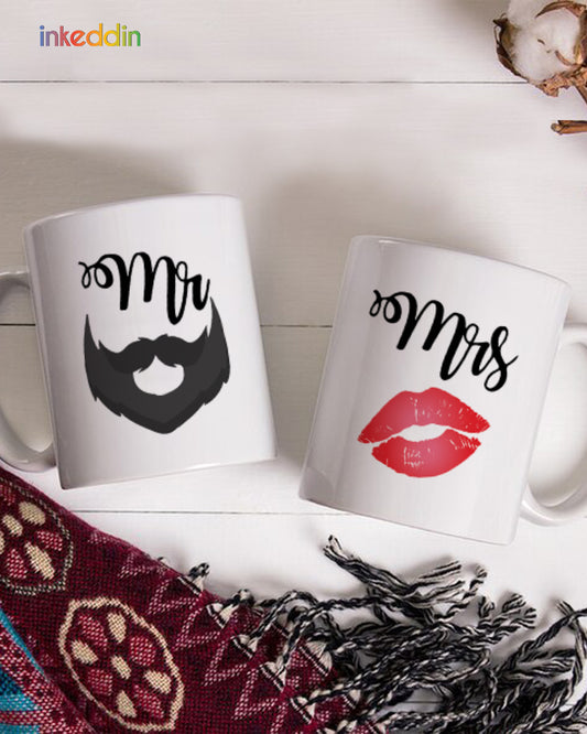 Mr & Mrs Coffee Mug Set of 2 for Couples