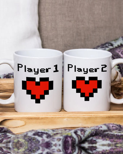 Player 1 - Player 2 Mugs Set of 2