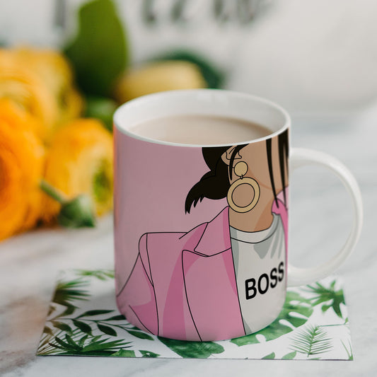 BOSS Printed Ceramic Coffee Mug